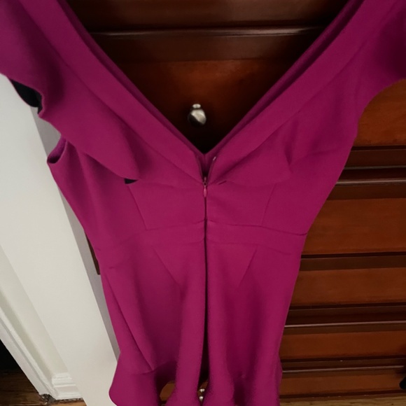 Aijek Verona Ruffled Dress in Fuschia - Picture 4 of 5